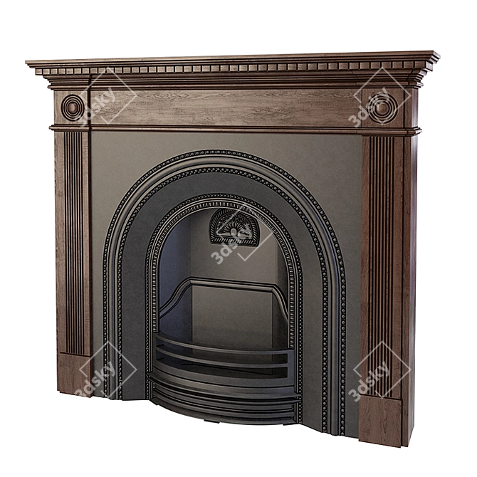 Classic and Elegant Stovax Regency Fireplace 3D model image 2