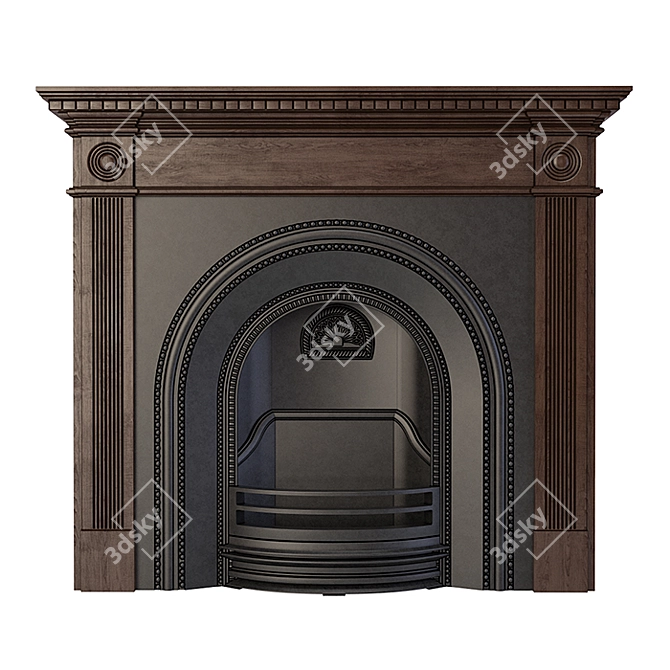 Classic and Elegant Stovax Regency Fireplace 3D model image 3