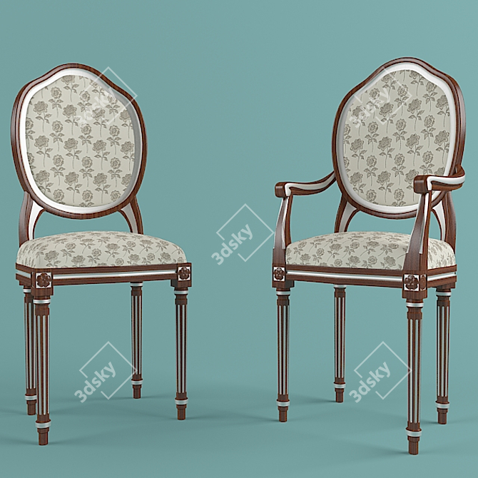 Sleek Lattice Design Chair 3D model image 1