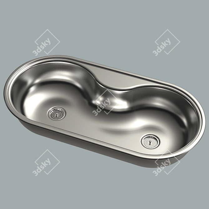 Stainless Steel Sink 3D model image 1