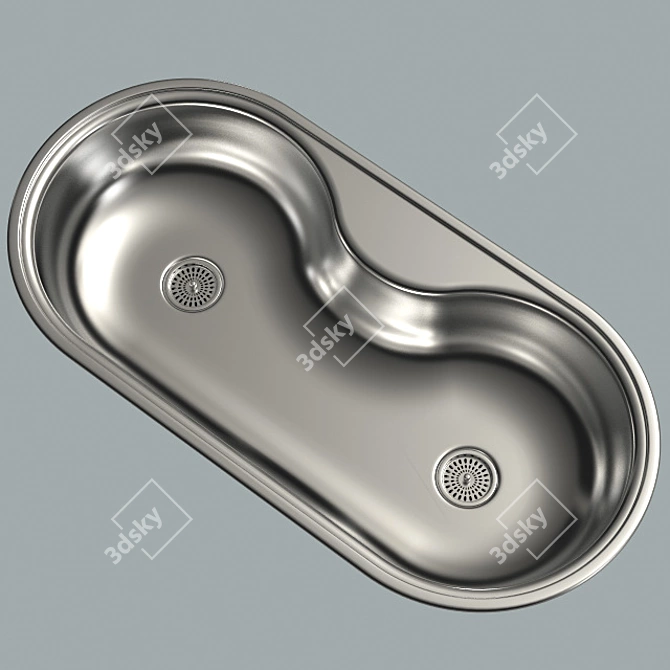 Stainless Steel Sink 3D model image 2