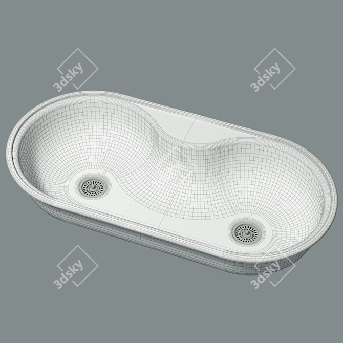 Stainless Steel Sink 3D model image 3