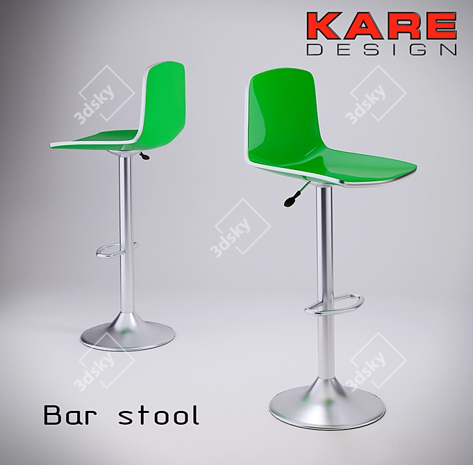 Modern Kare Bar Stool 3D model image 1