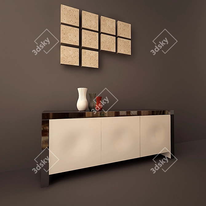 Antique Empire Chest of Drawers 3D model image 1