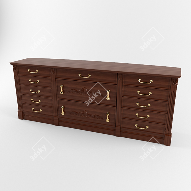 Title: Architect-designed Stand - Original Handles & Specially Reinforced 3D model image 1