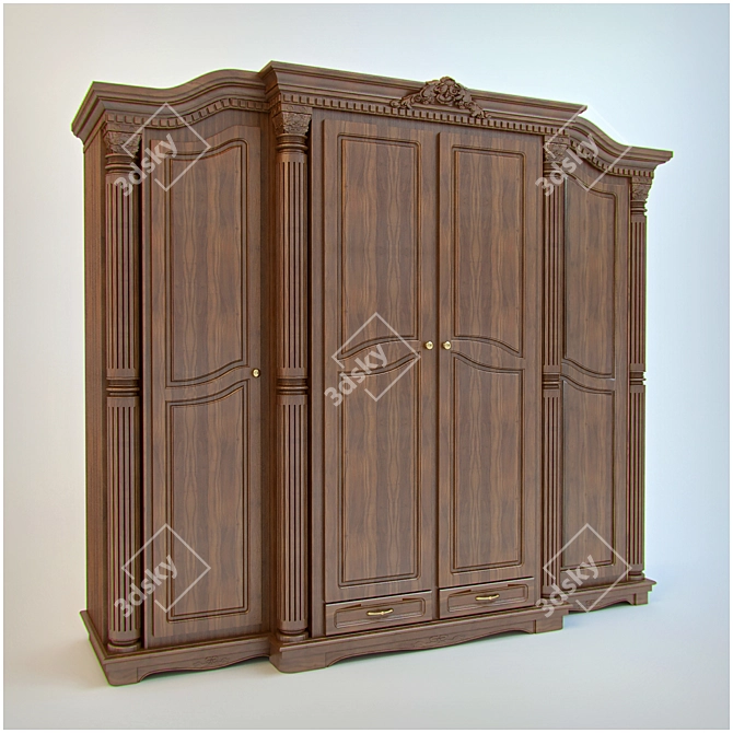 Timeless Elegance: Classic Wardrobe 3D model image 1