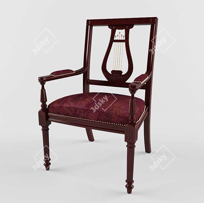 Elegant Classic Chair 3D model image 1