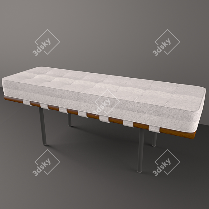 Contemporary Barcelona Bench 3D model image 1