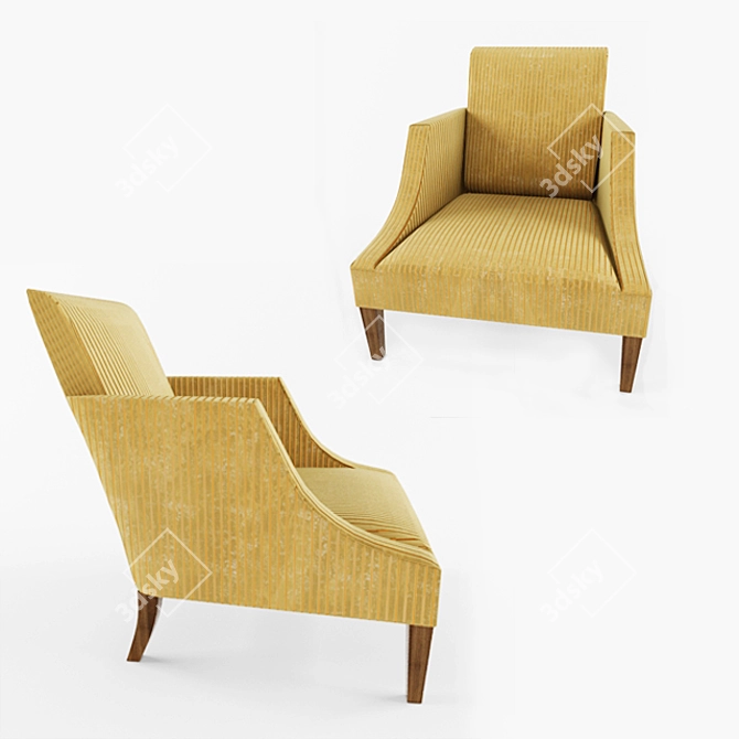 Luxury Alliance Club Chair 3D model image 2