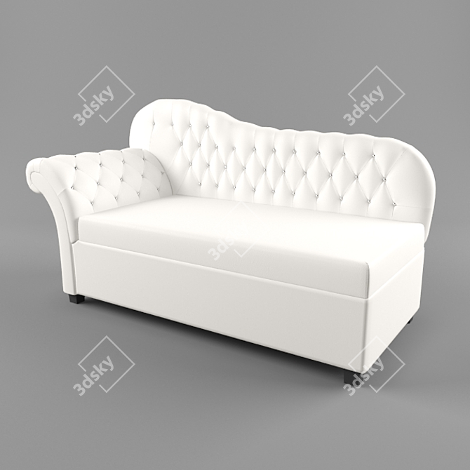 Elegant Crystal Chaise 3D model image 1
