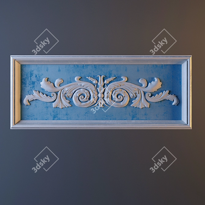 Classic Plaster Wall Panel 3D model image 1