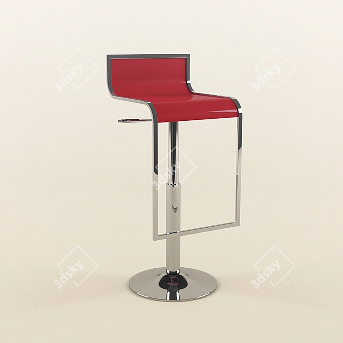 Elegant Bar Stool 3D model image 1