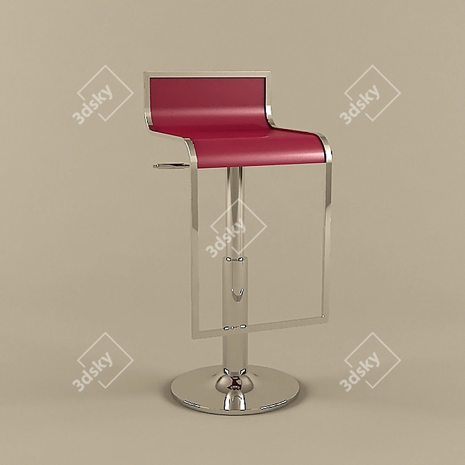 Elegant Bar Stool 3D model image 2