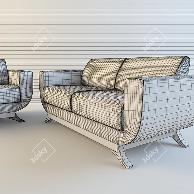 Sophisticated Office Seating 3D model image 2