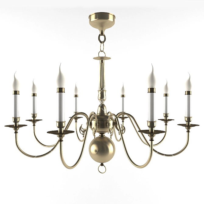 Elegant Glass Chandelier - 248B BJ 3D model image 1