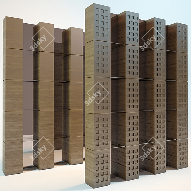 Antique Book Wall Shelf 3D model image 1