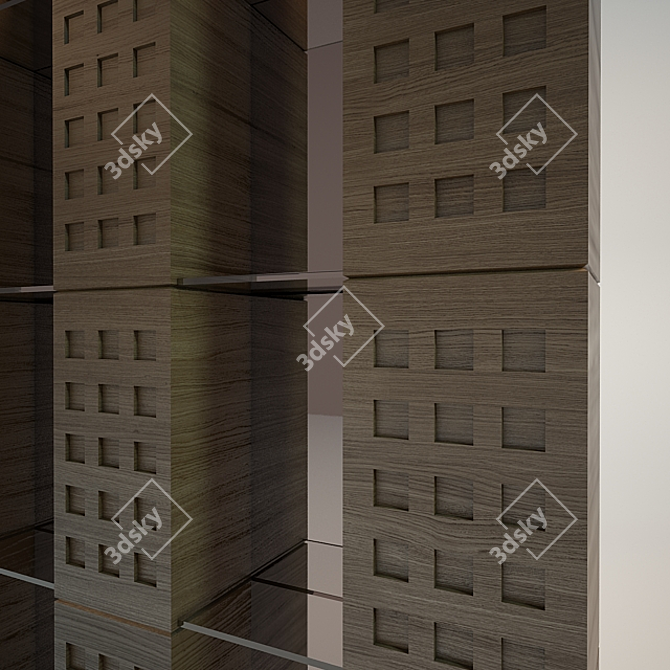 Antique Book Wall Shelf 3D model image 3