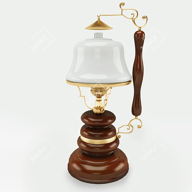 Elegant Table Lamp with Textures 3D model image 1