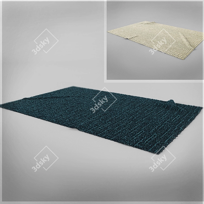 Luxurious Soft Velvet Carpet 3D model image 1