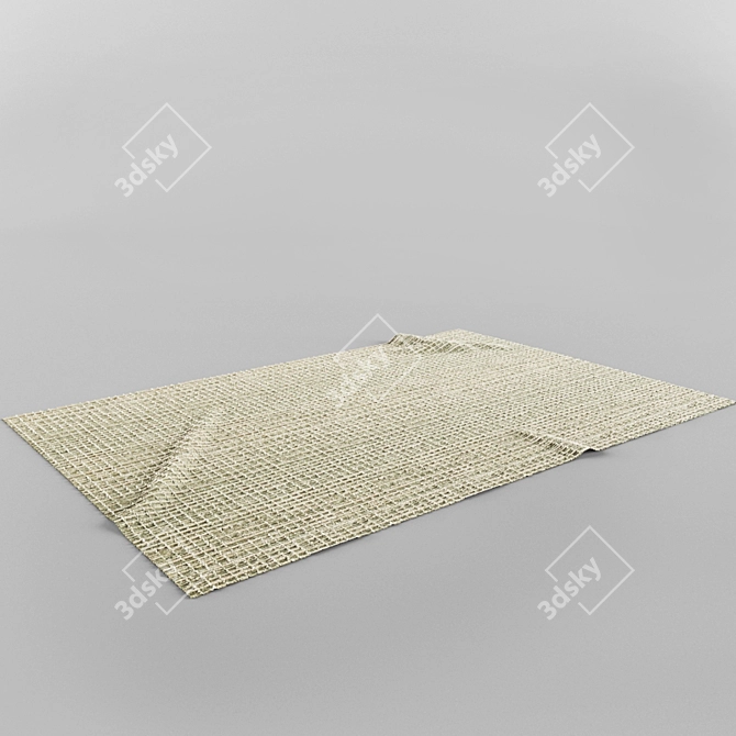 Luxurious Soft Velvet Carpet 3D model image 2