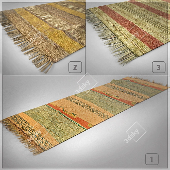 Versatile Rug-Track Trio (3 Variants) 3D model image 1