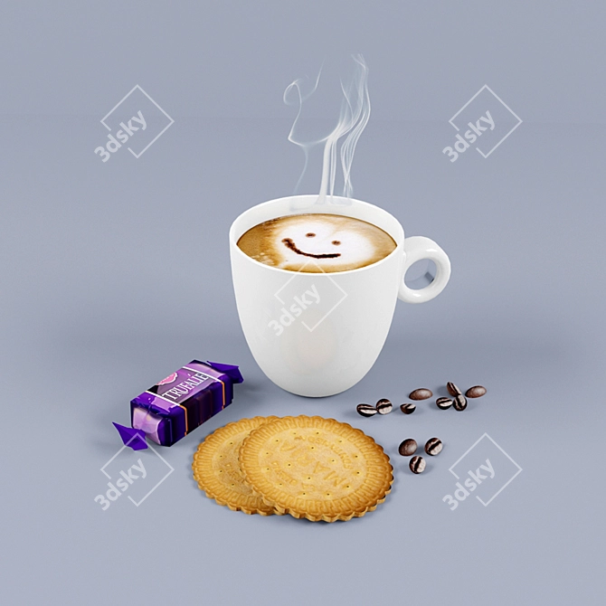 Tasty Coffee Treats 3D model image 1