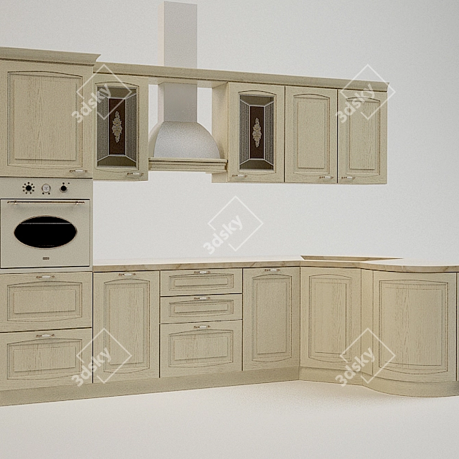 Sorrento Positano Kitchen 3D model image 1