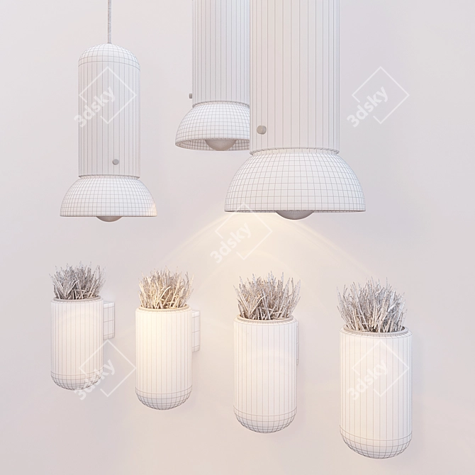 Bentu bei Lamp & Planter 3D model image 3