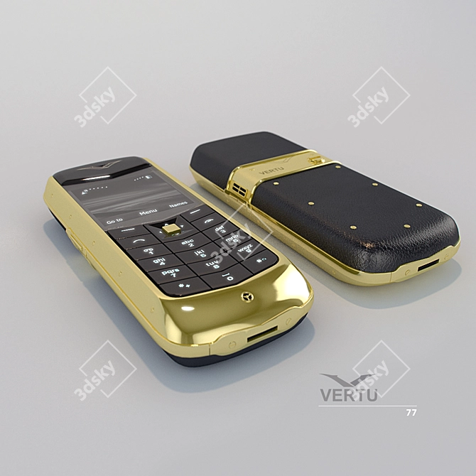 Luxury Vertu Smartphone: Exquisite Elegance & Superior Craftsmanship 3D model image 1