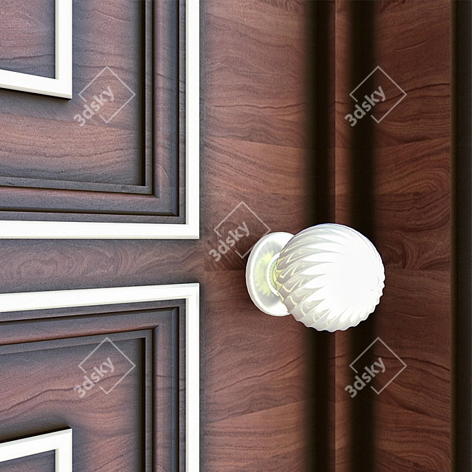 Classic Entrance Door 3D model image 2