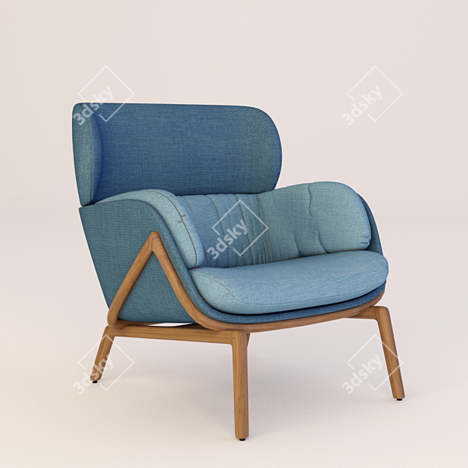 Elysia Accent Chair: Timeless Elegance 3D model image 2