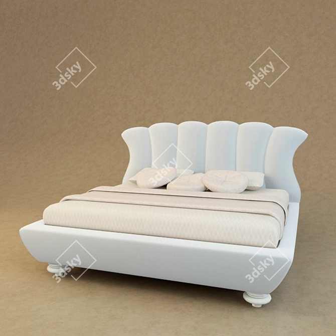 Luxury Leon Bed 3D model image 1