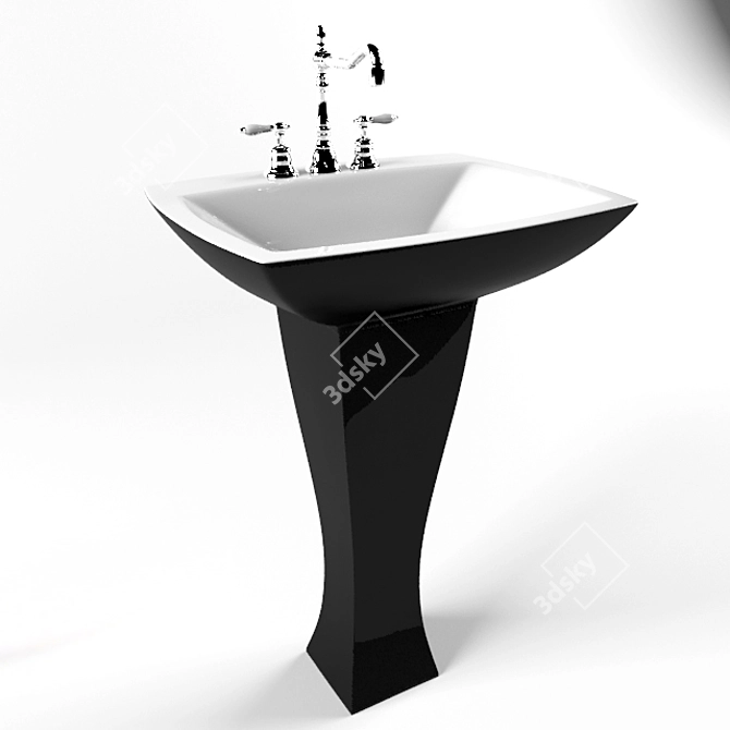 ArtCeram Jazz JZ17Cbi/nero: Italian Design, 60cm Width, 48cm Depth 3D model image 1