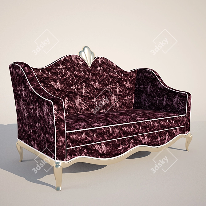 Sleek & Luxe Sofa 3D model image 1