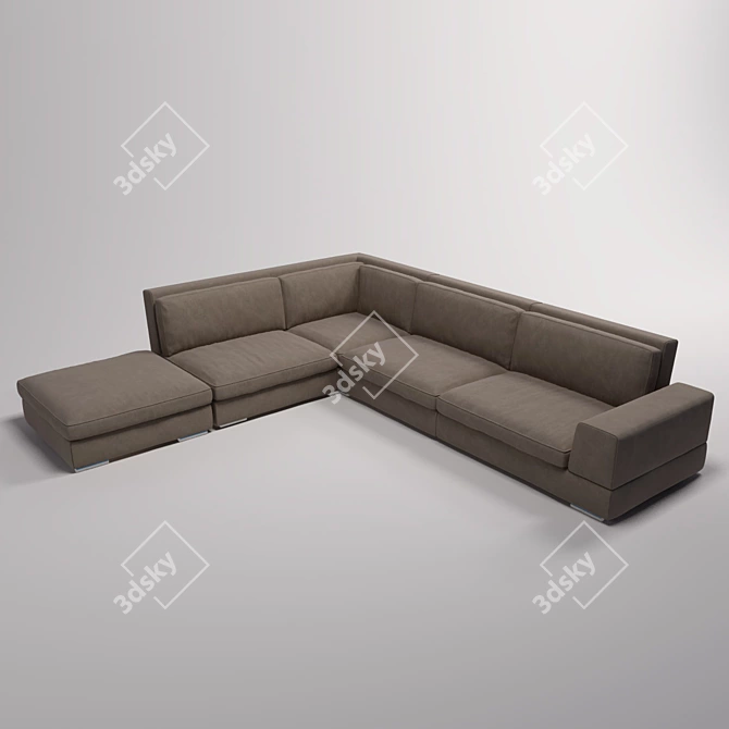 Glamorous Italian Sofa by CTS Salotti 3D model image 1