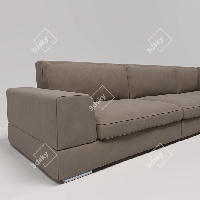 Glamorous Italian Sofa by CTS Salotti 3D model image 2