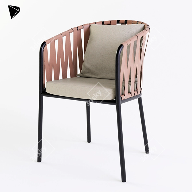 Kettal Bitta: Versatile Chair with Customizable Fabric 3D model image 1