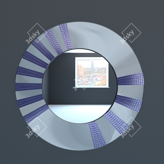 Sicis Mosaic Round Mirror 3D model image 1