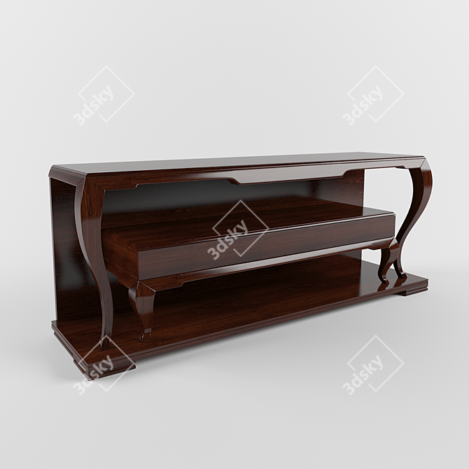 Customizable Cabinet TV: 550x2100x820 3D model image 1