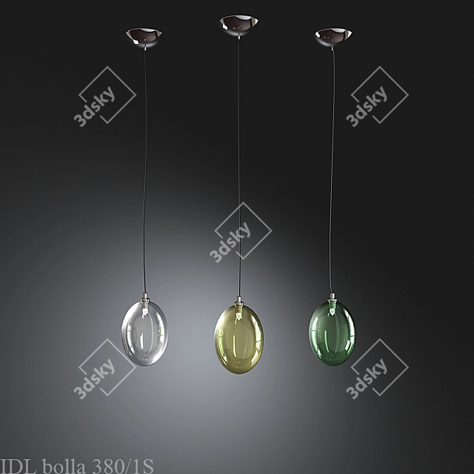 Elegant Verde Pendant Light 3D model image 1