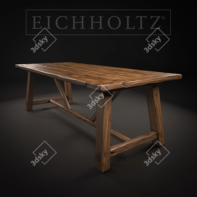 Elegant Dining Table: Modern, Spacious 3D model image 1