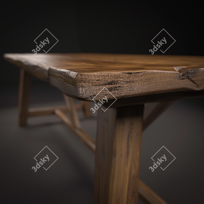 Elegant Dining Table: Modern, Spacious 3D model image 2