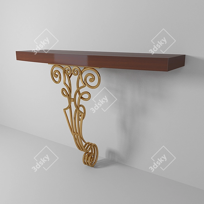 Elegant Fedora Console by Maitland-Smith 3D model image 1