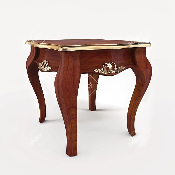 Elegant Radiant Chestnut Court End Table 3D model image 1