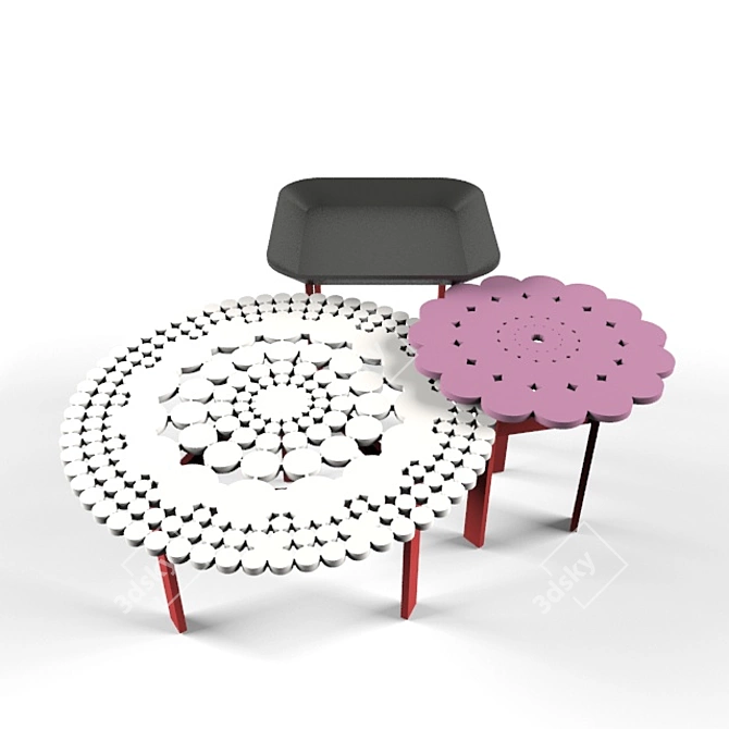 Fergana Low Table - Unique Designer Piece 3D model image 2