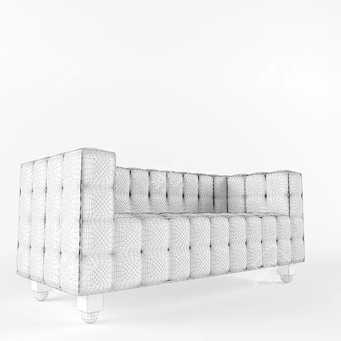 J. Hoffmann ALIVAR Mvsevm 632: Unique Leather Sofa 3D model image 2