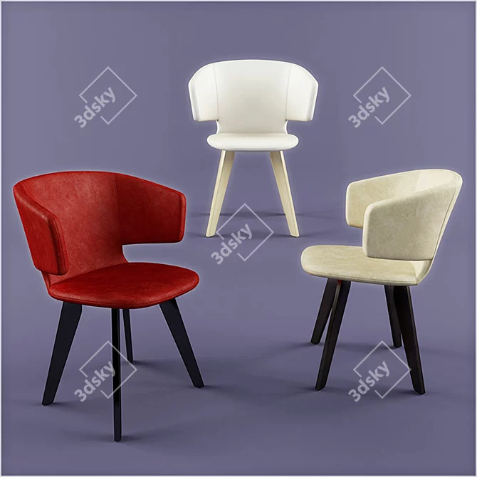 Elegant Taormina Tindari Chair 3D model image 1