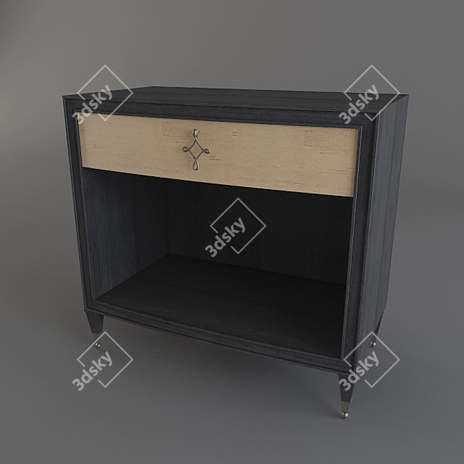 Caracole One Night Stand: Classic Contemporary Bedside Table 3D model image 1