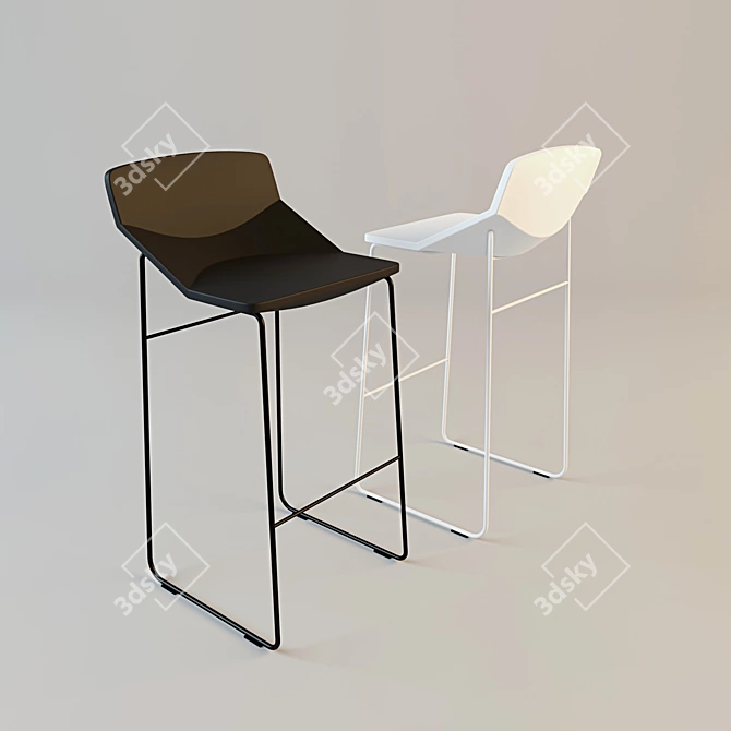 Declic Fomula80: Sleek Bar Stool 3D model image 1