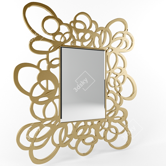 Italian Artistry: Grande Flo Mirror 3D model image 1